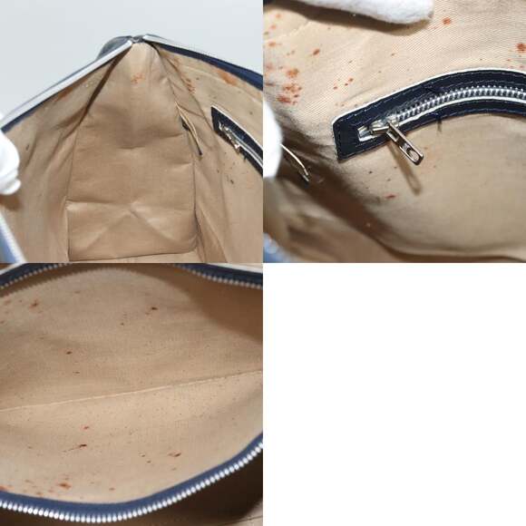 DIOR Trotter Canvas Hand Bag Navy Gold - Picture 12 of 12